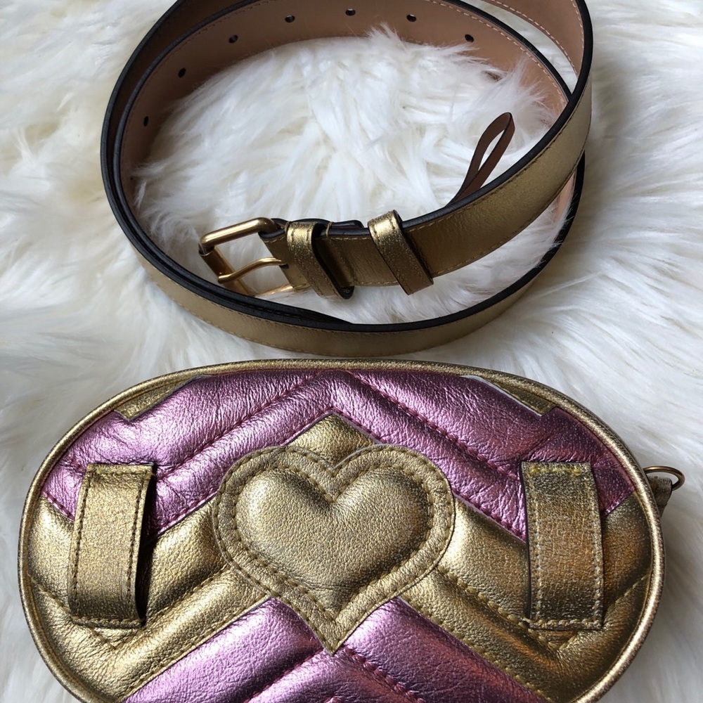 GG Marmont matelassé leather belt bag